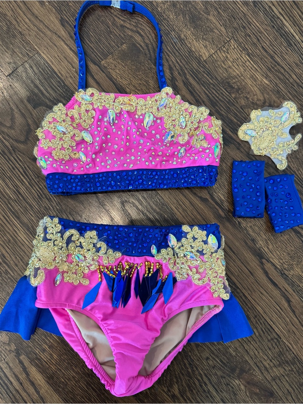 Glamour Pink, Blue & Gold Costume